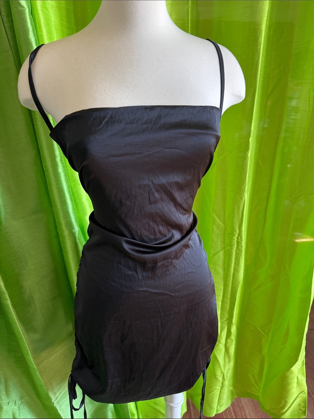 Classic Black Spaghetti-Strap Slip Dress